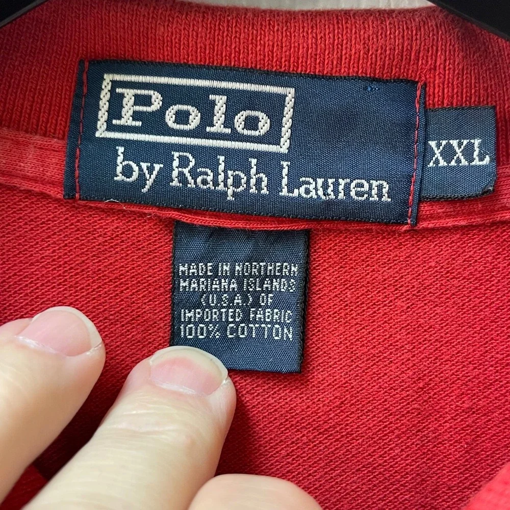 Polo by Ralph Lauren Men's 2XL Red‎ Polo Pony Embroidered Preppy Classic